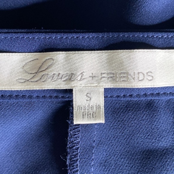 Lovers + Friends Navy 8 Gored Trumpet Maxi Skirt - Picture 3 of 4